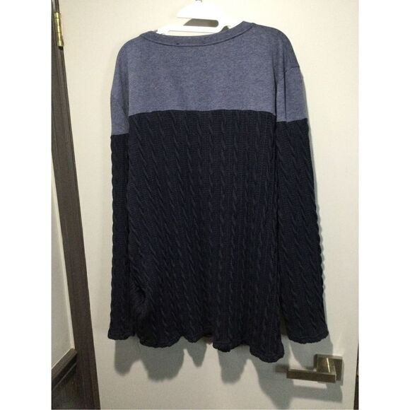 NWT Weekend by Suzanne Betro blue two tone sweater size 4X - Picture 4 of 5